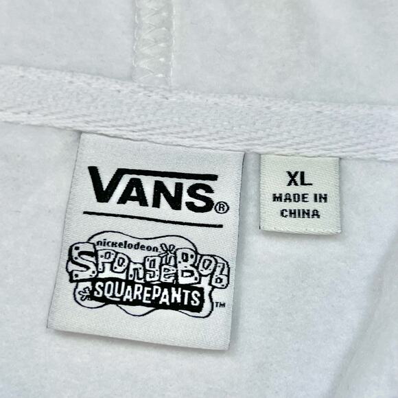 Vans X Spongebob Best Buddies Hoodie Sweater Women XL White New - Picture 8 of 8